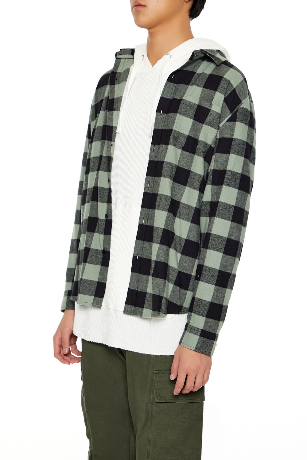 Plaid Curved-Hem Shirt - Image 14