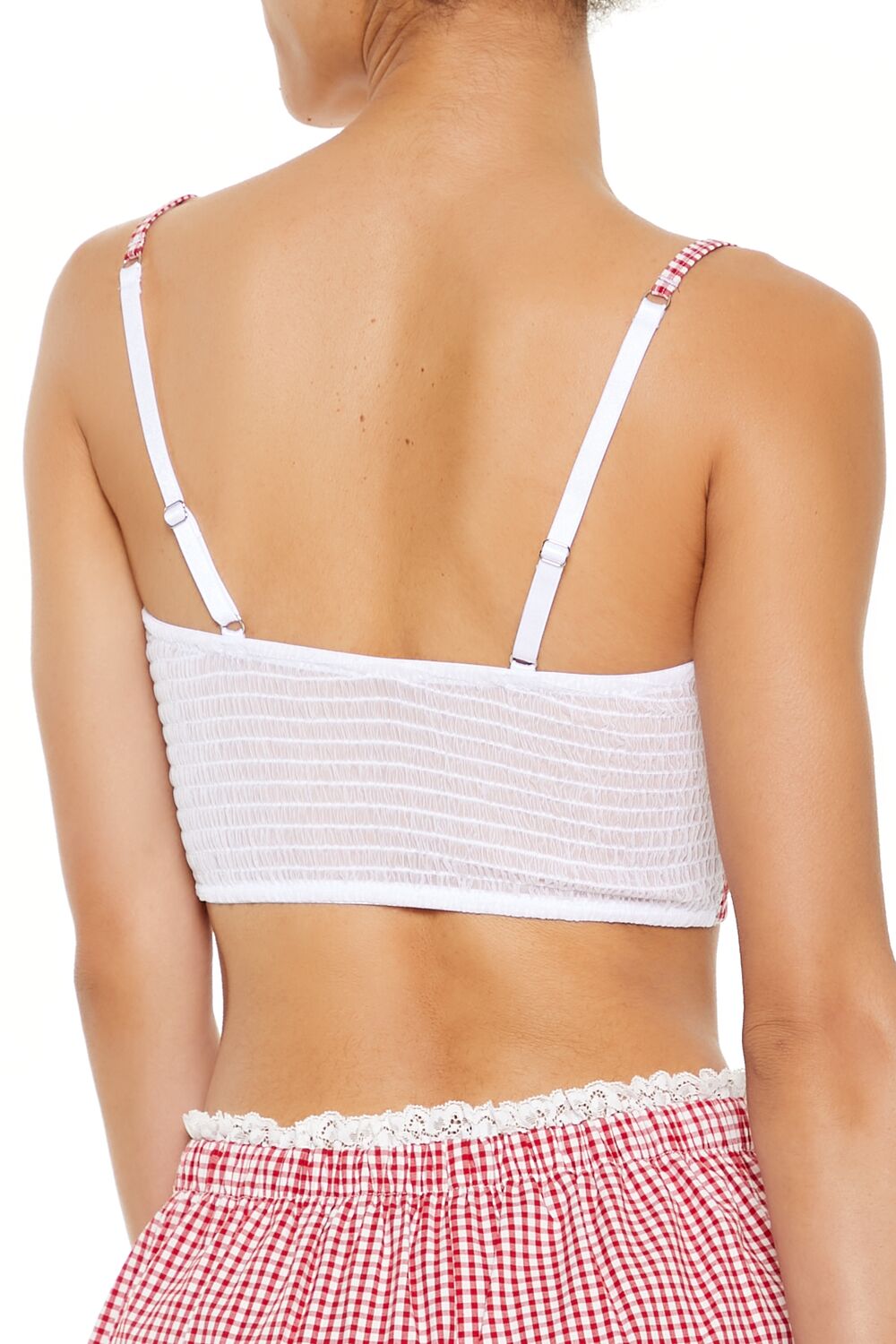 Gingham Lingerie Cropped Cami - Image 5