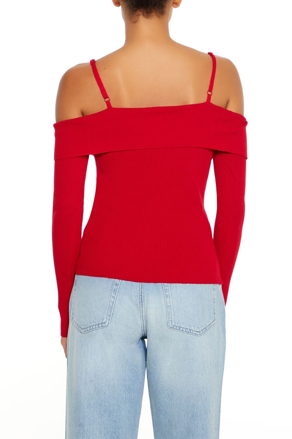 Open-Shoulder Sweater-Knit Top - Image 5