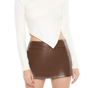 Crossover Cropped Sweater