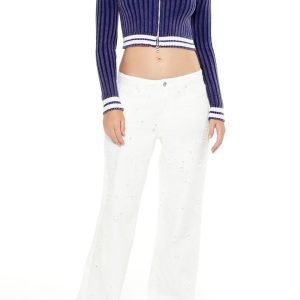 Twill Mid-Rise Pants