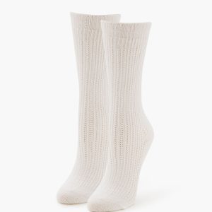 Cable Knit Crew Socks