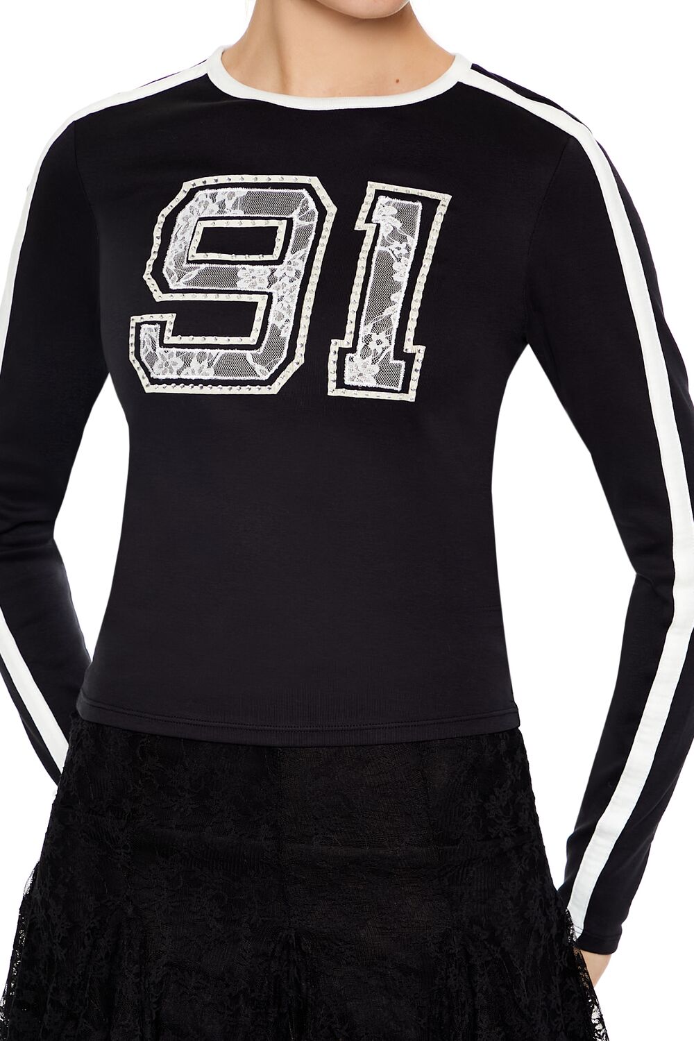 Rhinestone Lace 91 Tee - Image 3