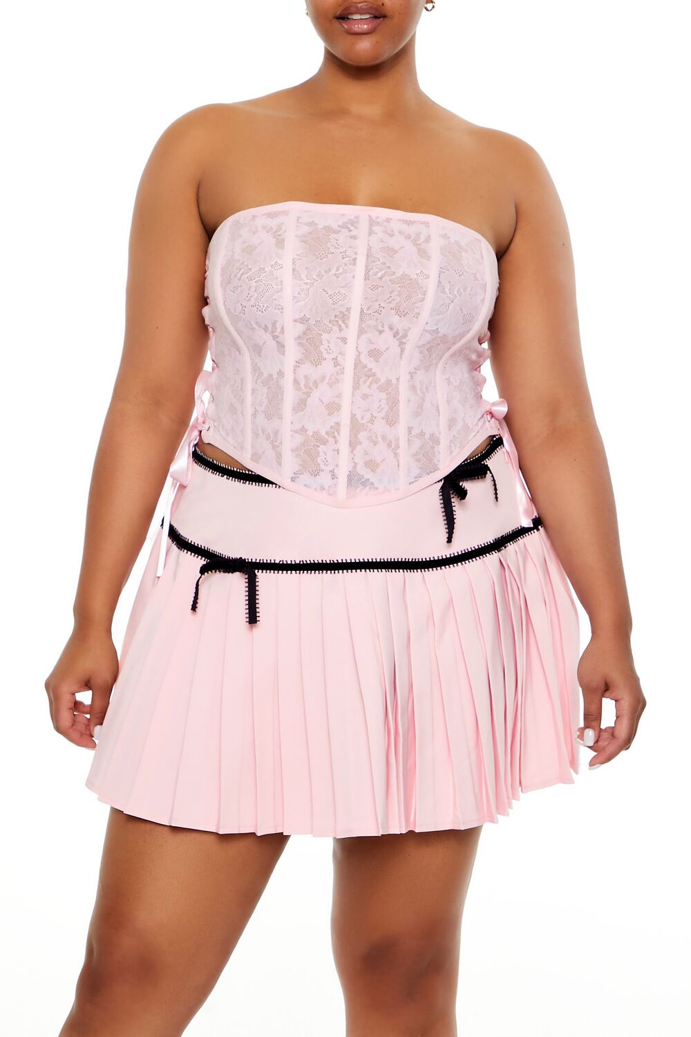 Plus Size Lace-Up Tube Top - Image 6