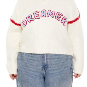 Plus Size Dreamer Fuzzy Knit Sweater