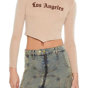 Los Angeles V-Cut Cropped Tee