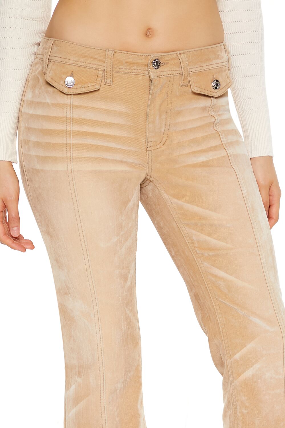 Corduroy Low-Rise Bootcut Pants - Image 5