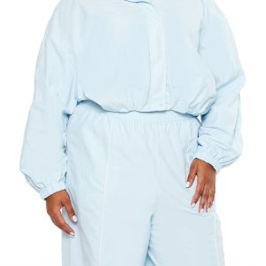 Plus Size Active Cropped Jacket