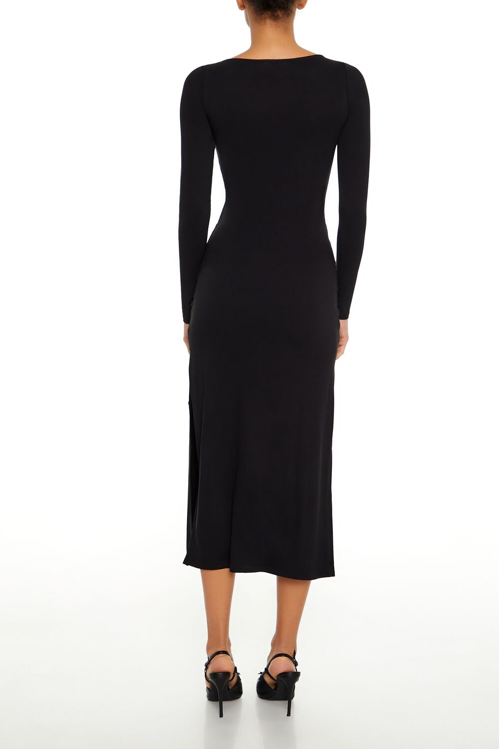 Asymmetrical Slit Midi Dress - Image 4