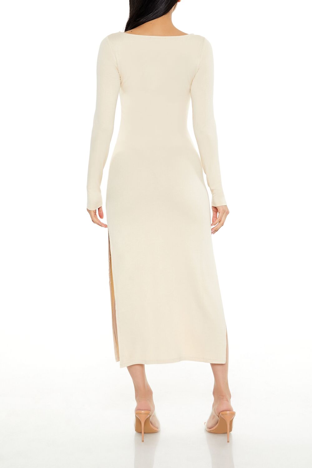 Asymmetrical Slit Midi Dress - Image 9