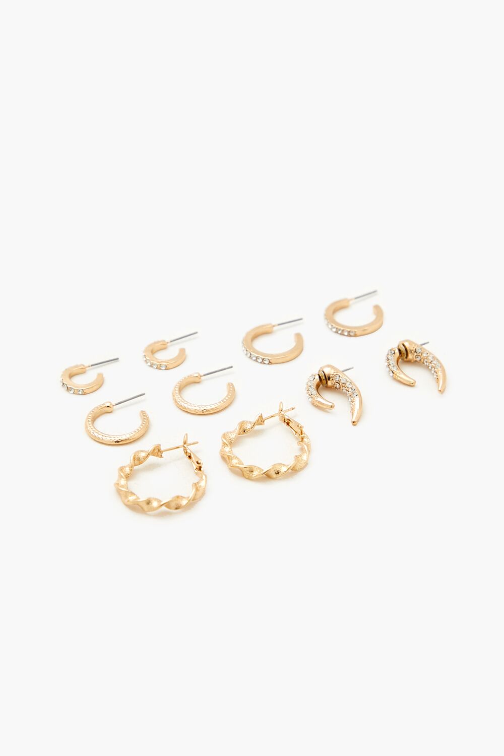 Rhinestone Hoop Earring Set - Image 2