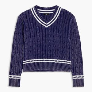 Girls Varsity-Striped Sweater (Kids)