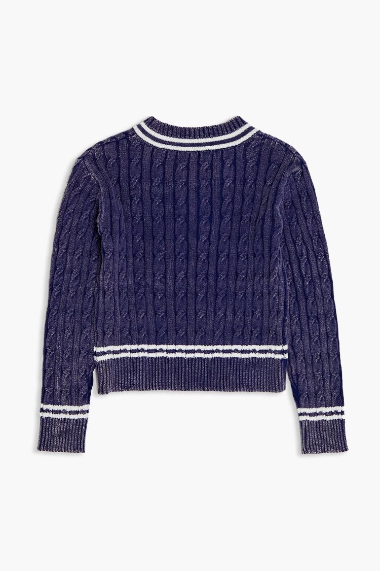 Girls Varsity-Striped Sweater (Kids) - Image 2