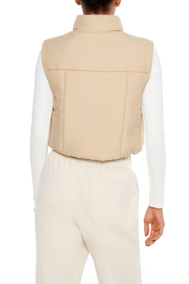 Quilted Cropped Puffer Vest - Image 5