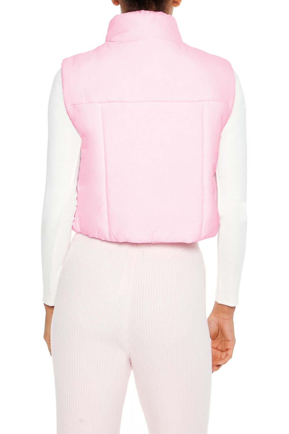 Quilted Cropped Puffer Vest - Image 10