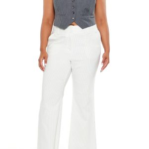 Plus Size High-Rise Trouser Pants