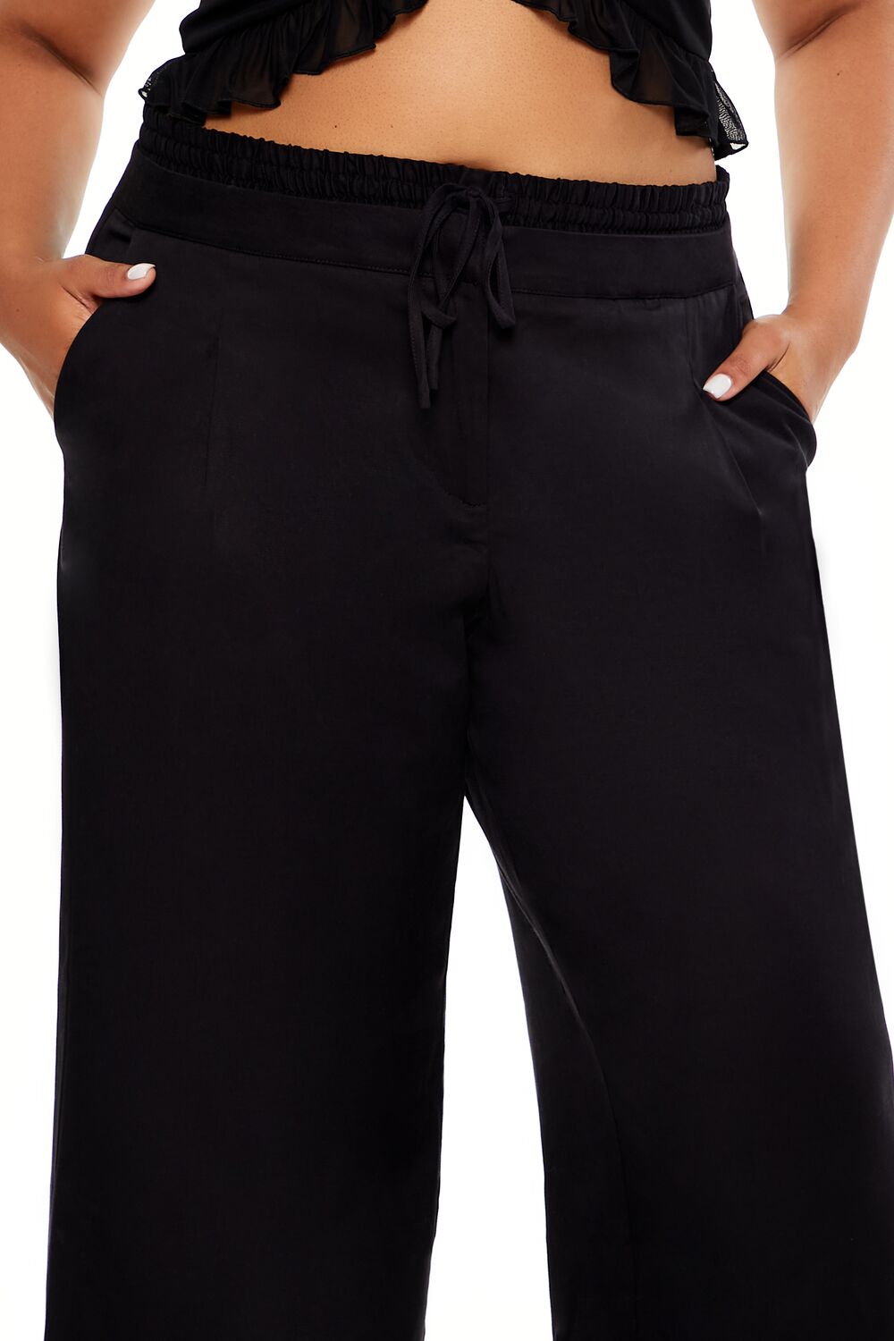 Plus Size Drawstring Straight Pants - Image 5