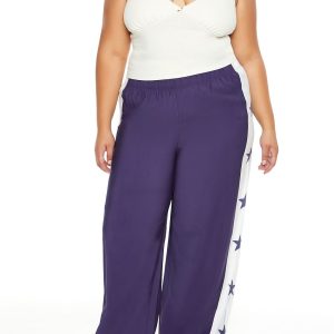Plus Size Star Striped Pants