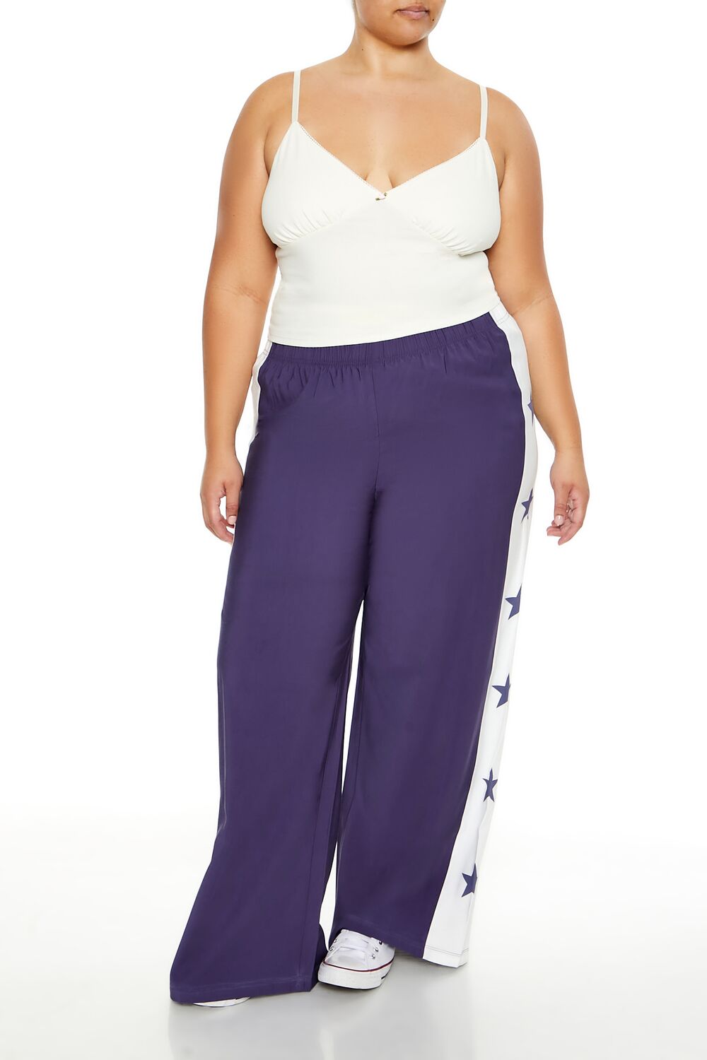 Plus Size Star Striped Pants