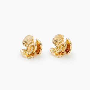 Hammered Flower Stud Earrings