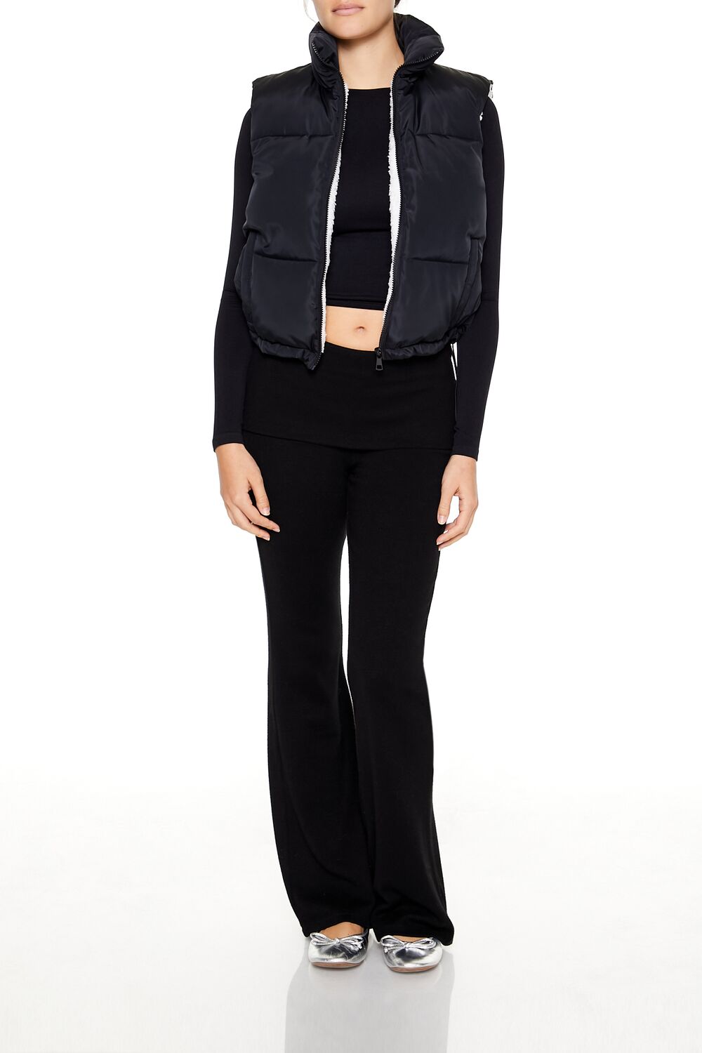 Toggle Drawstring Cropped Vest - Image 2