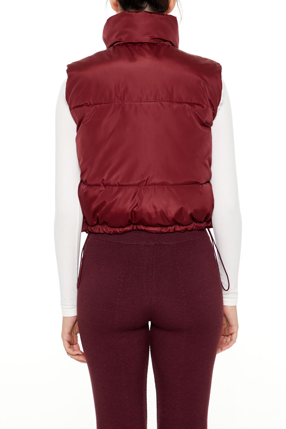 Toggle Drawstring Cropped Vest - Image 10