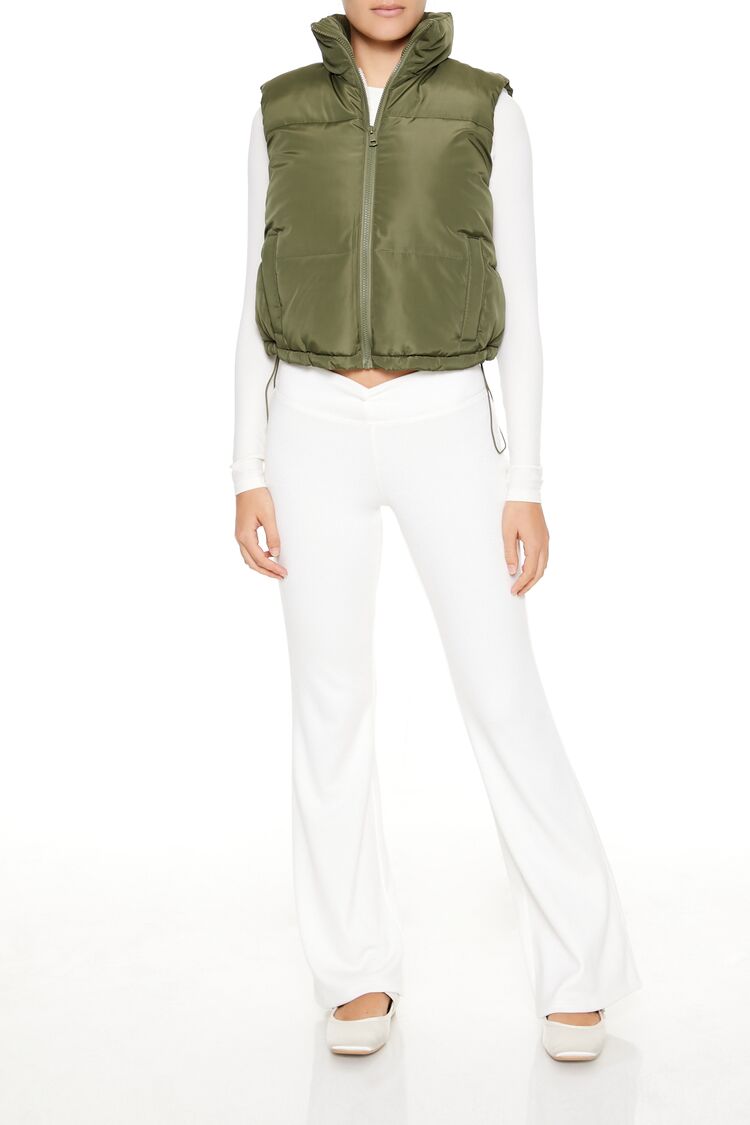 Toggle Drawstring Cropped Vest - Image 12