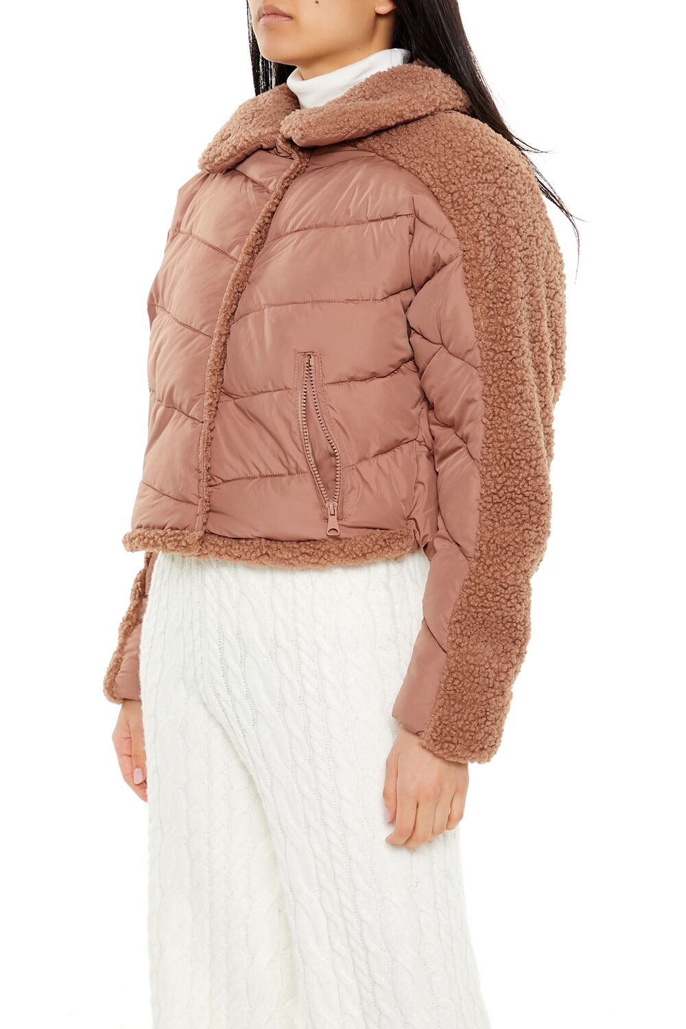 Faux Shearling-Trim Puffer Jacket - Image 4