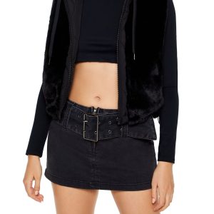 Colorblock Faux Fur Vest