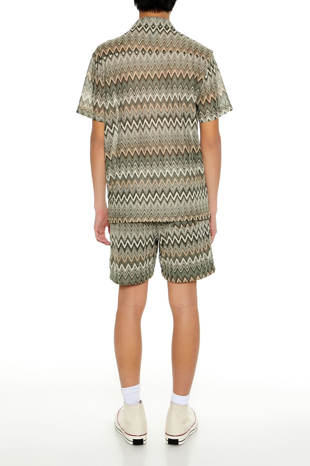 Multi Zigzag Drawstring Shorts - Image 4