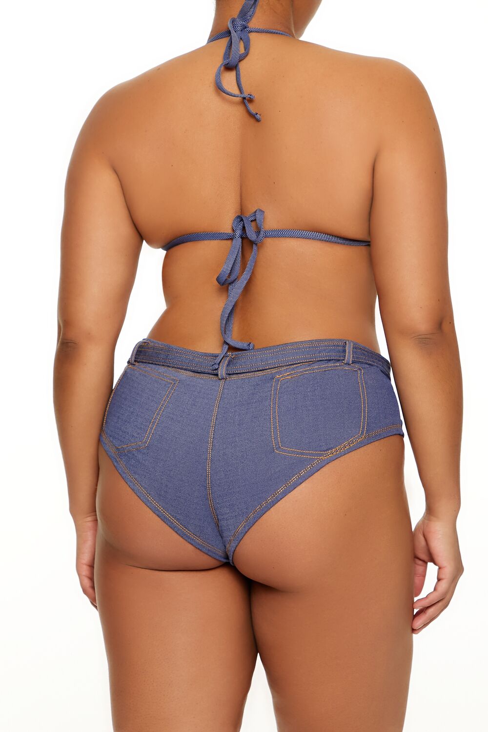 Plus Size Denim Bikini Bottoms - Image 5