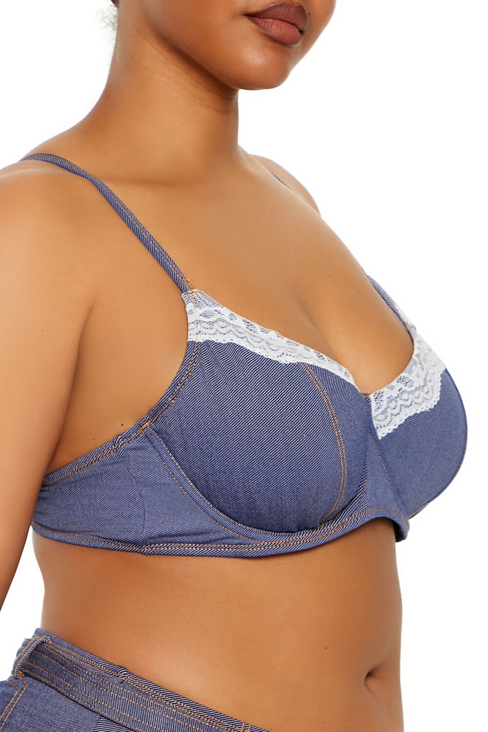 Plus Size Denim Underwire Bikini Top - Image 4
