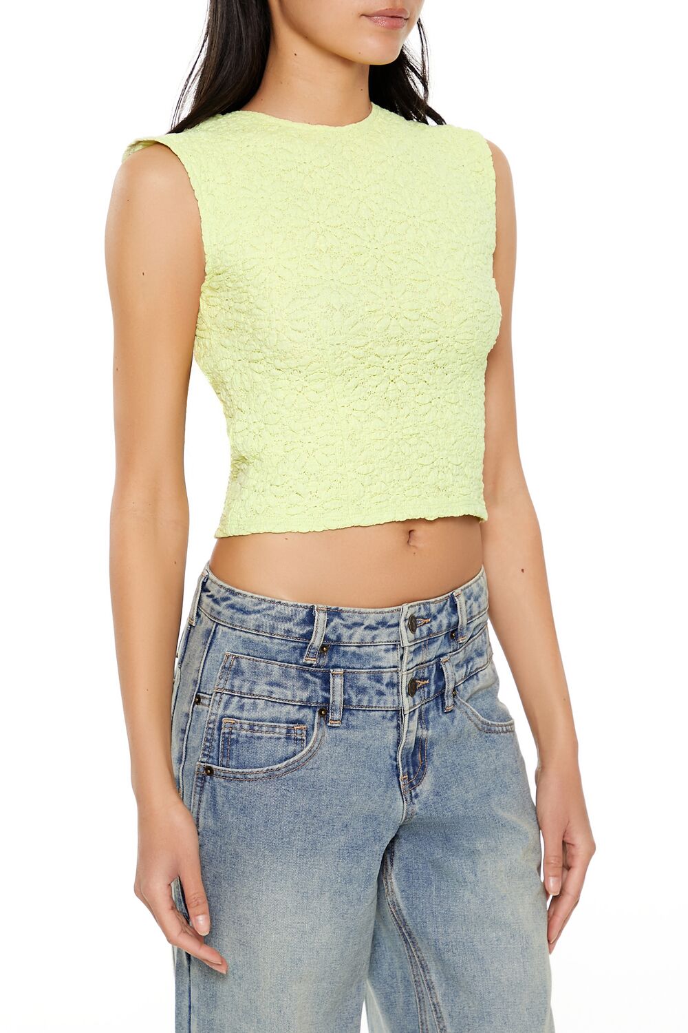 Floral Tie-Back Crop Top - Image 9