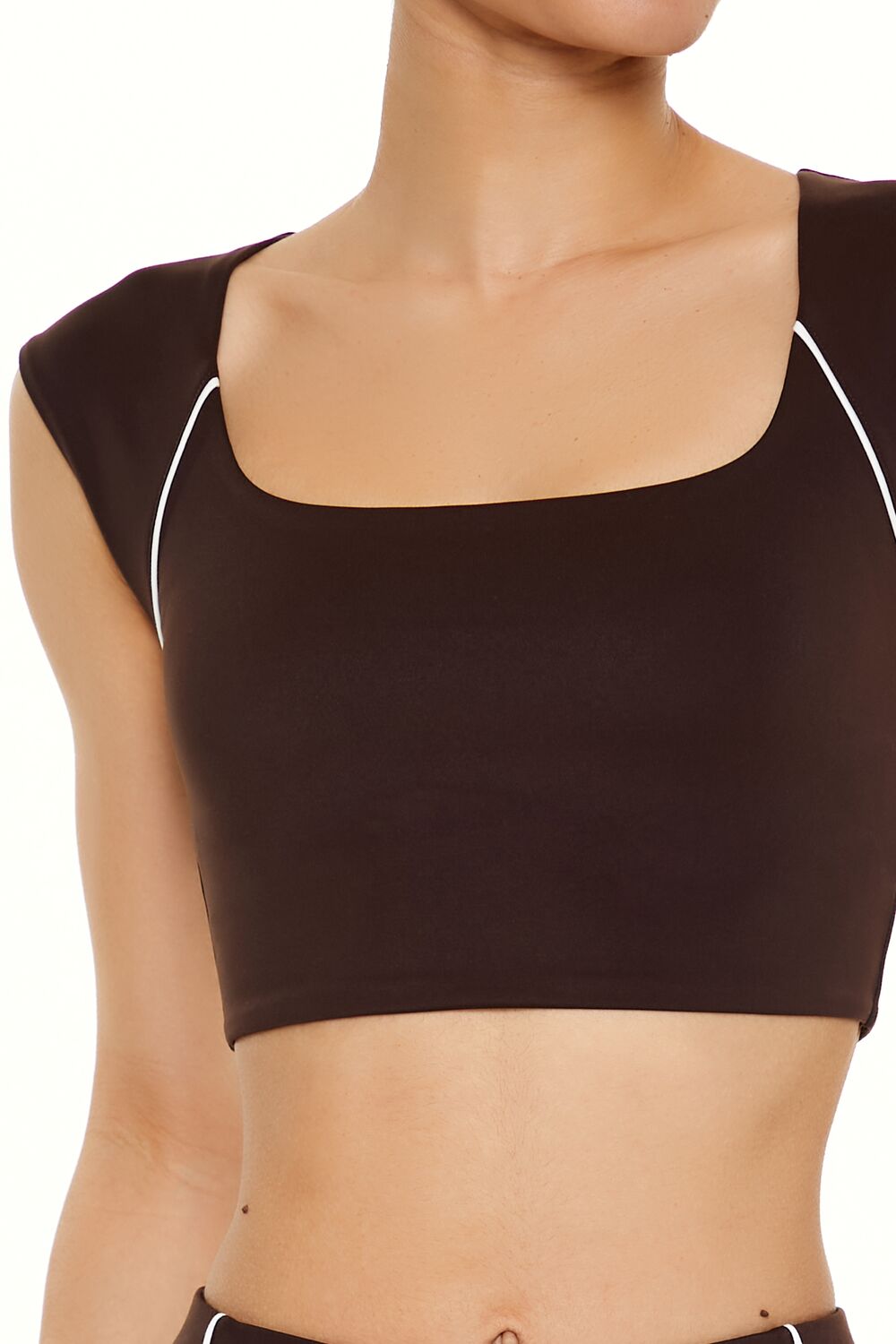 Active Piped-Trim Crop Top - Image 3
