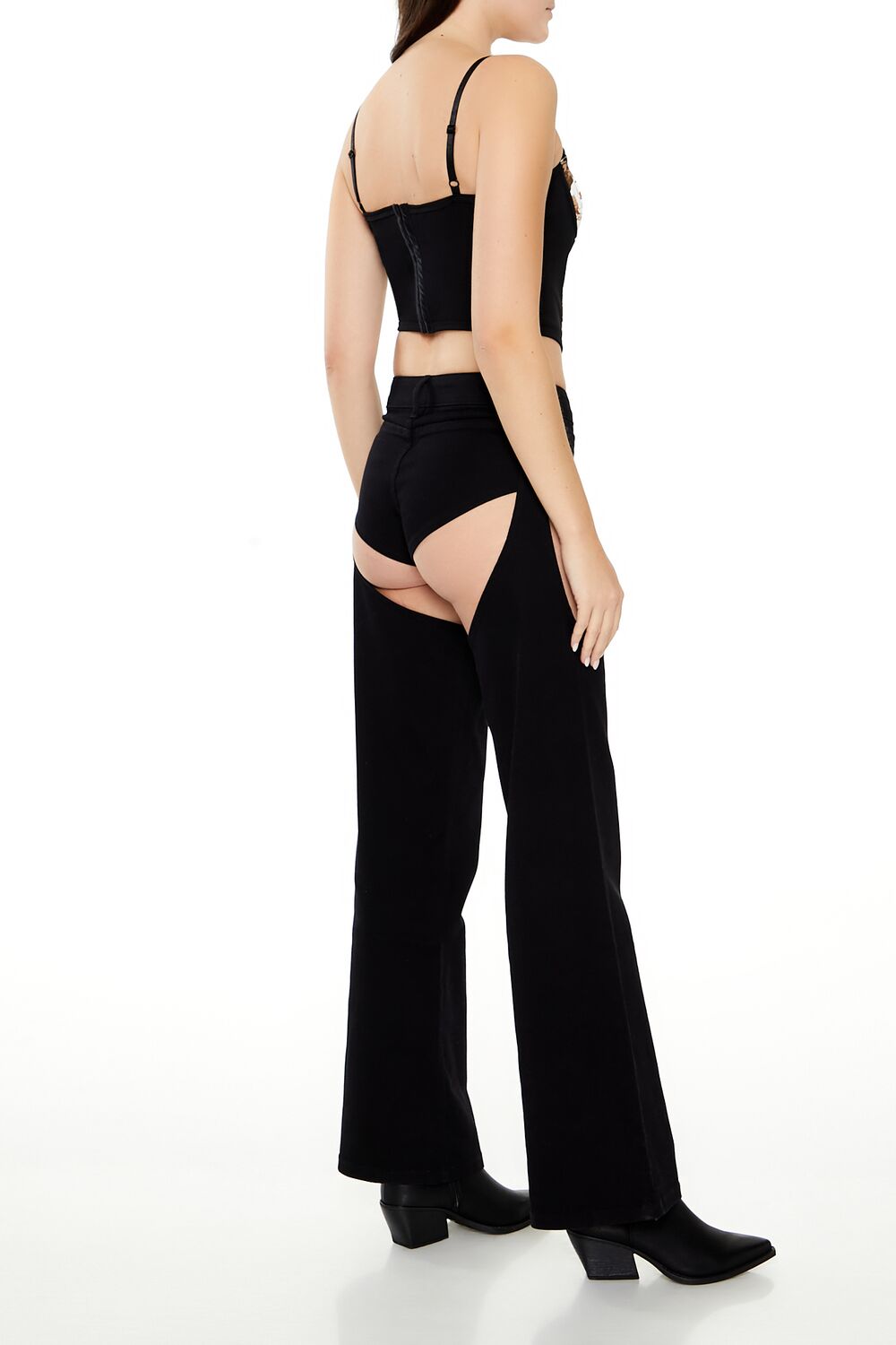 Cutout Mid-Rise Wide-Leg Pants - Image 4