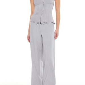 Belted Wide-Leg Pants