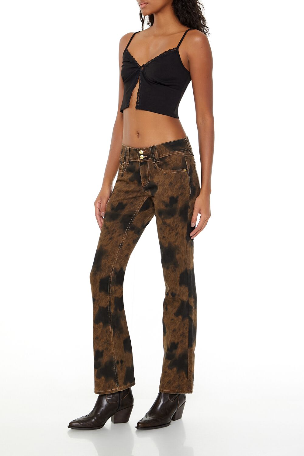 Bleach Dye Bootcut Pants - Image 3