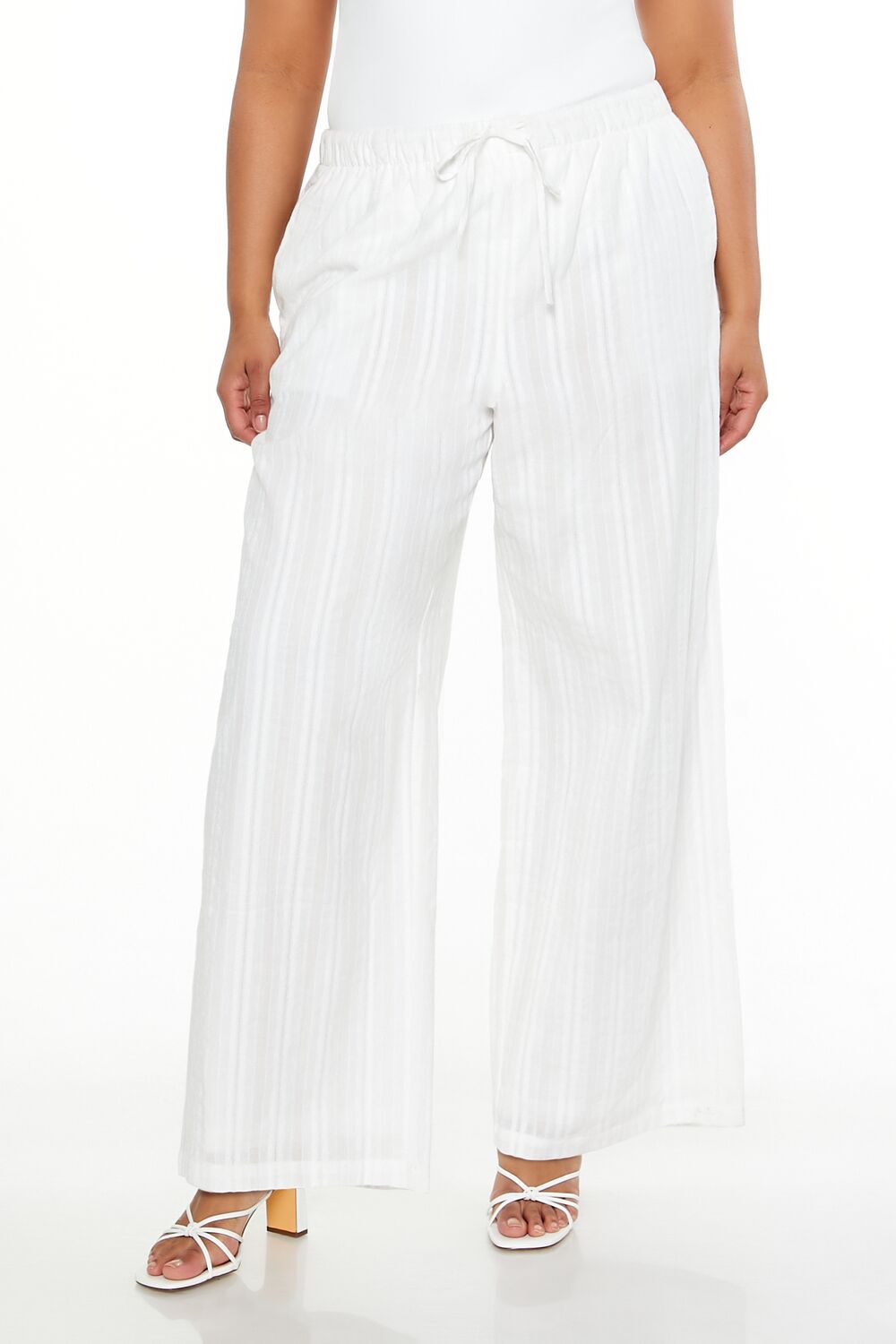 Plus Size Striped Wide-Leg Pants - Image 2