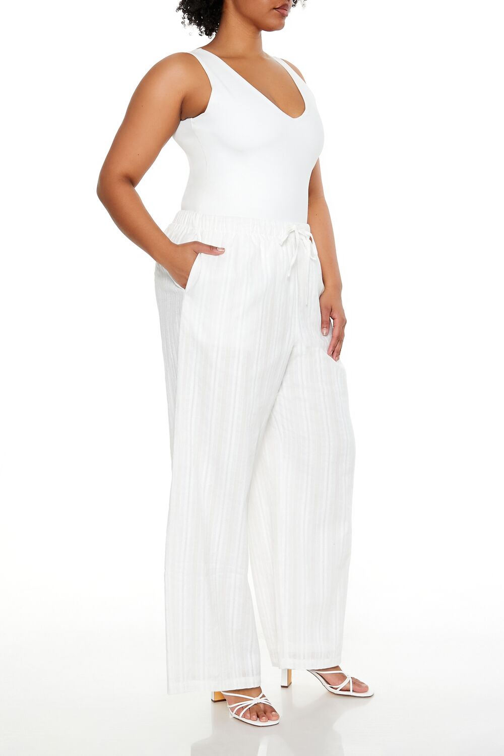 Plus Size Striped Wide-Leg Pants - Image 3