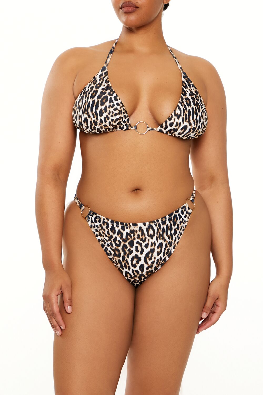 Plus Size Leopard Bikini Bottoms - Image 3