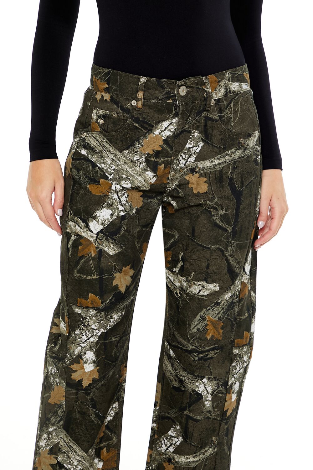Leaf Camo Print Twill Pants - Image 5