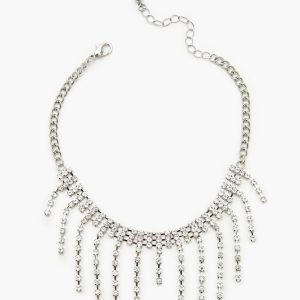 Rhinestone Fringe Anklet