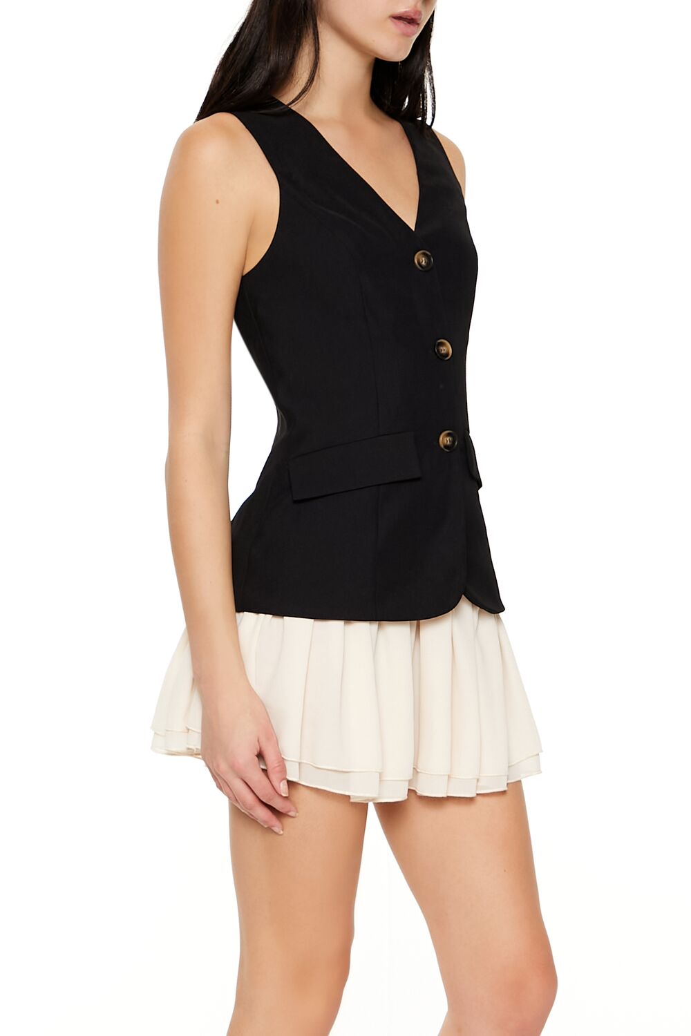 Layered Vest Combo Mini Dress - Image 4