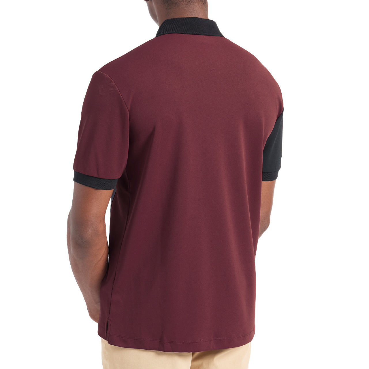 Pique Color Short Sleeve Blocked Polo - Image 3