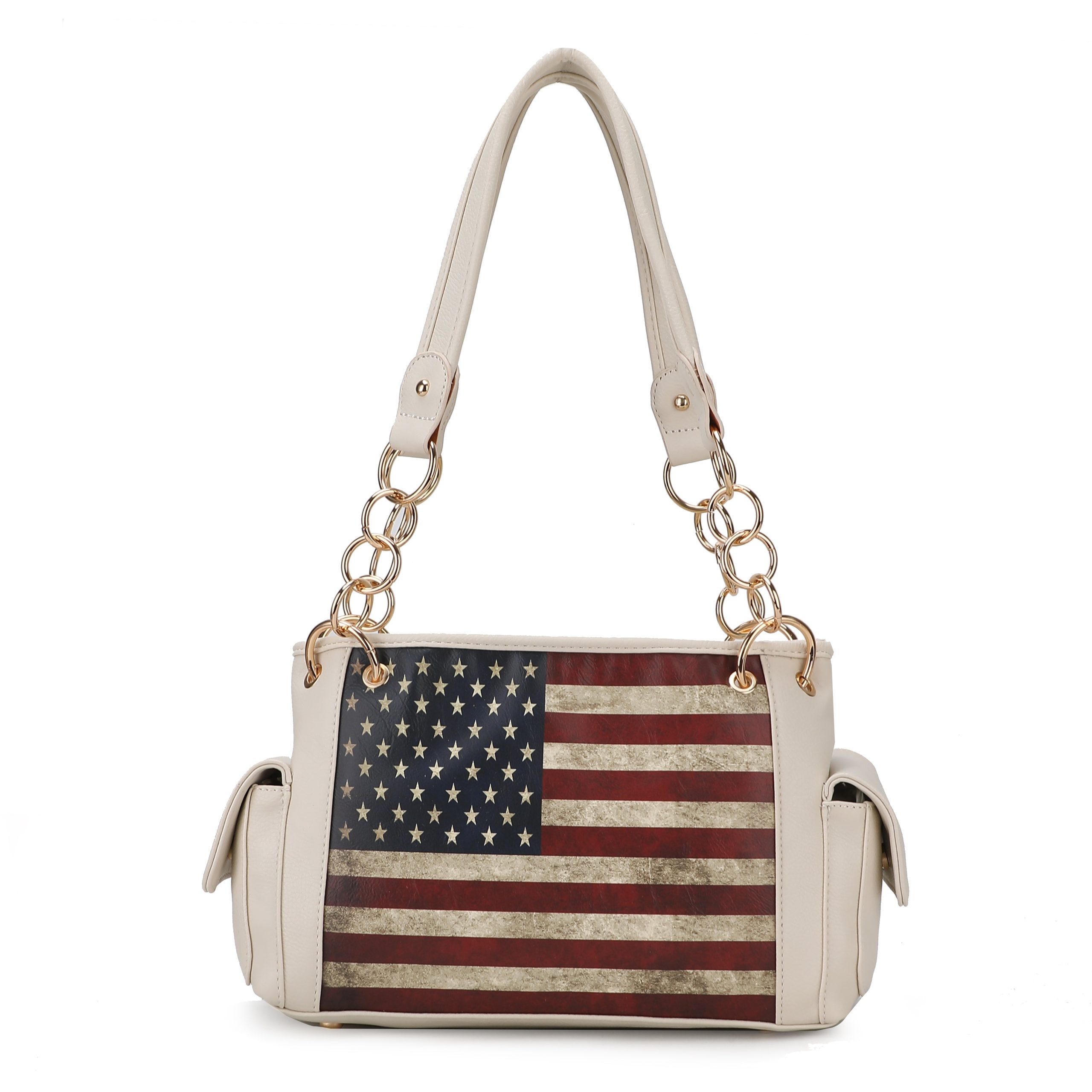 Alaina Printed Flag Shoulder Bag - Image 5