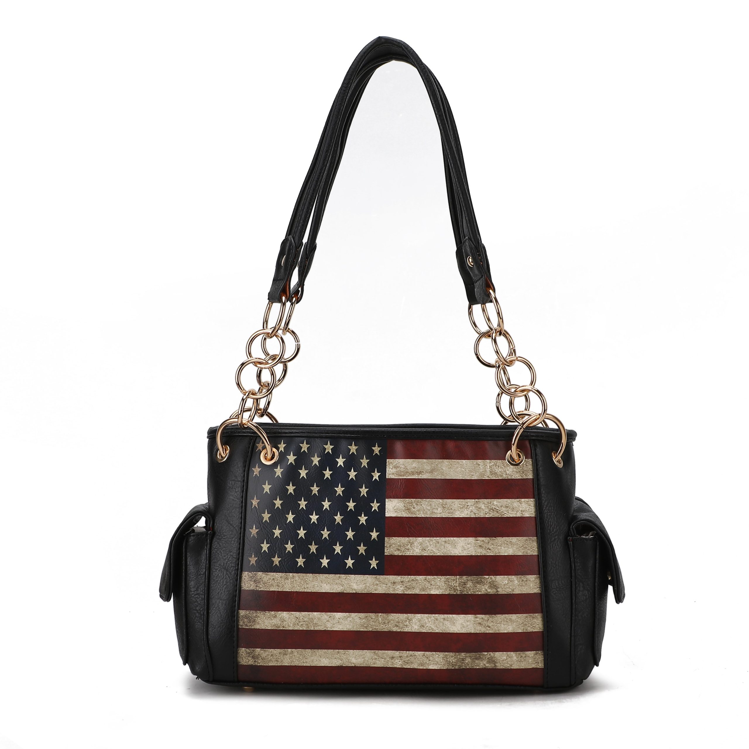 Alaina Printed Flag Shoulder Bag - Image 6