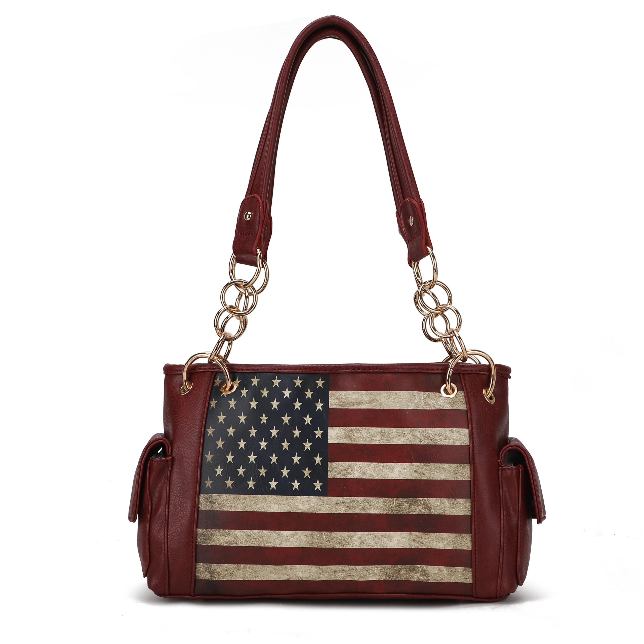 Alaina Printed Flag Shoulder Bag - Image 7