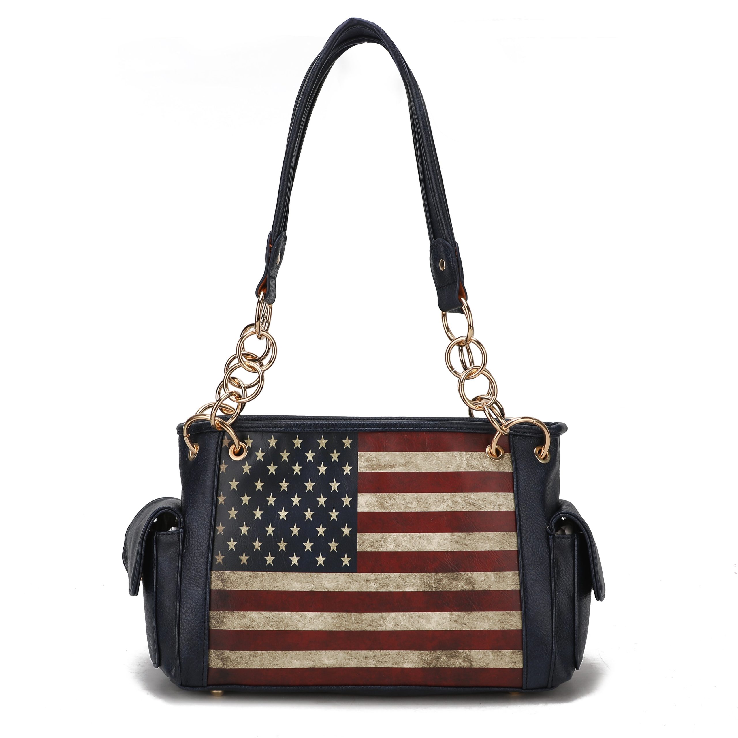 Alaina Printed Flag Shoulder Bag - Image 10