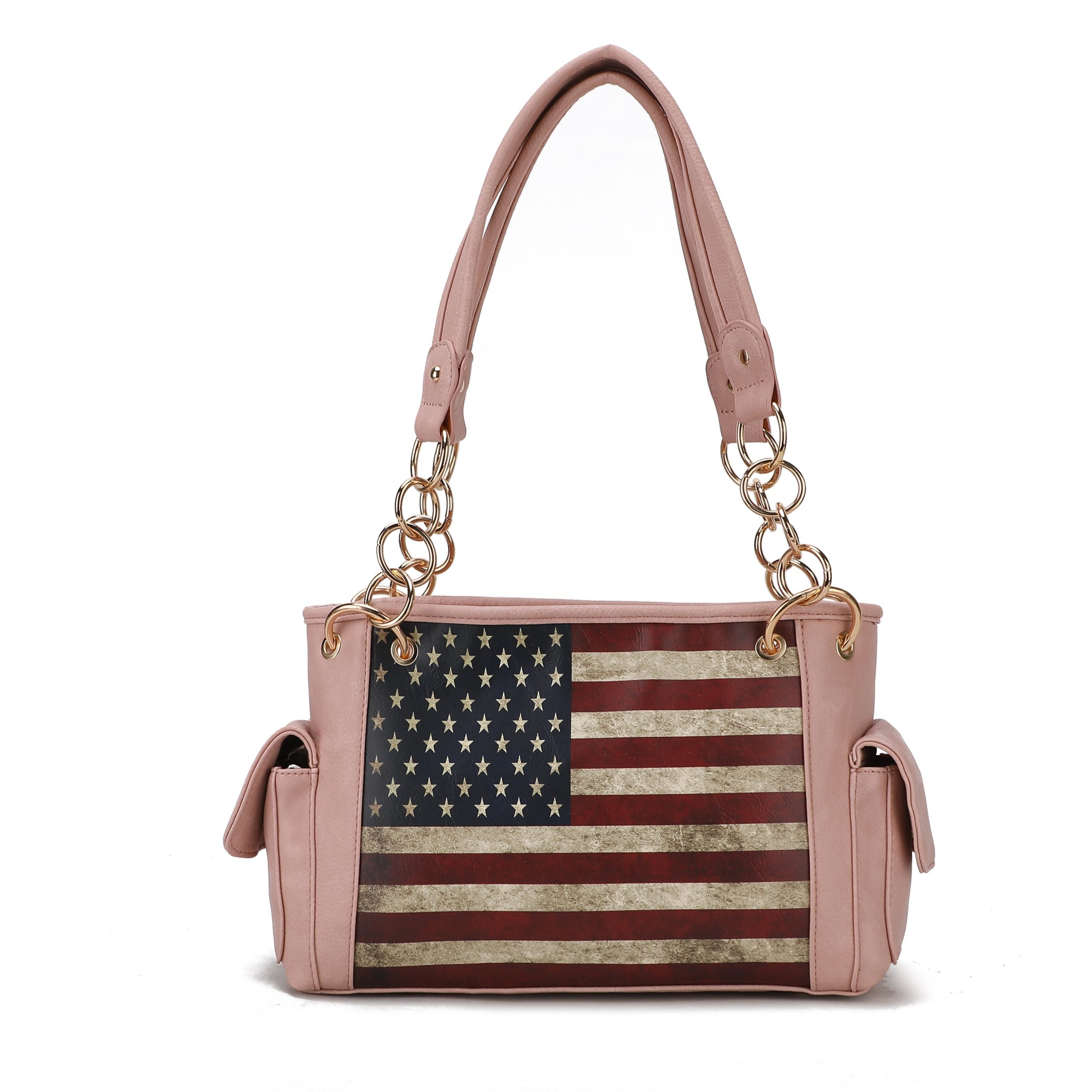Alaina Printed Flag Shoulder Bag - Image 11