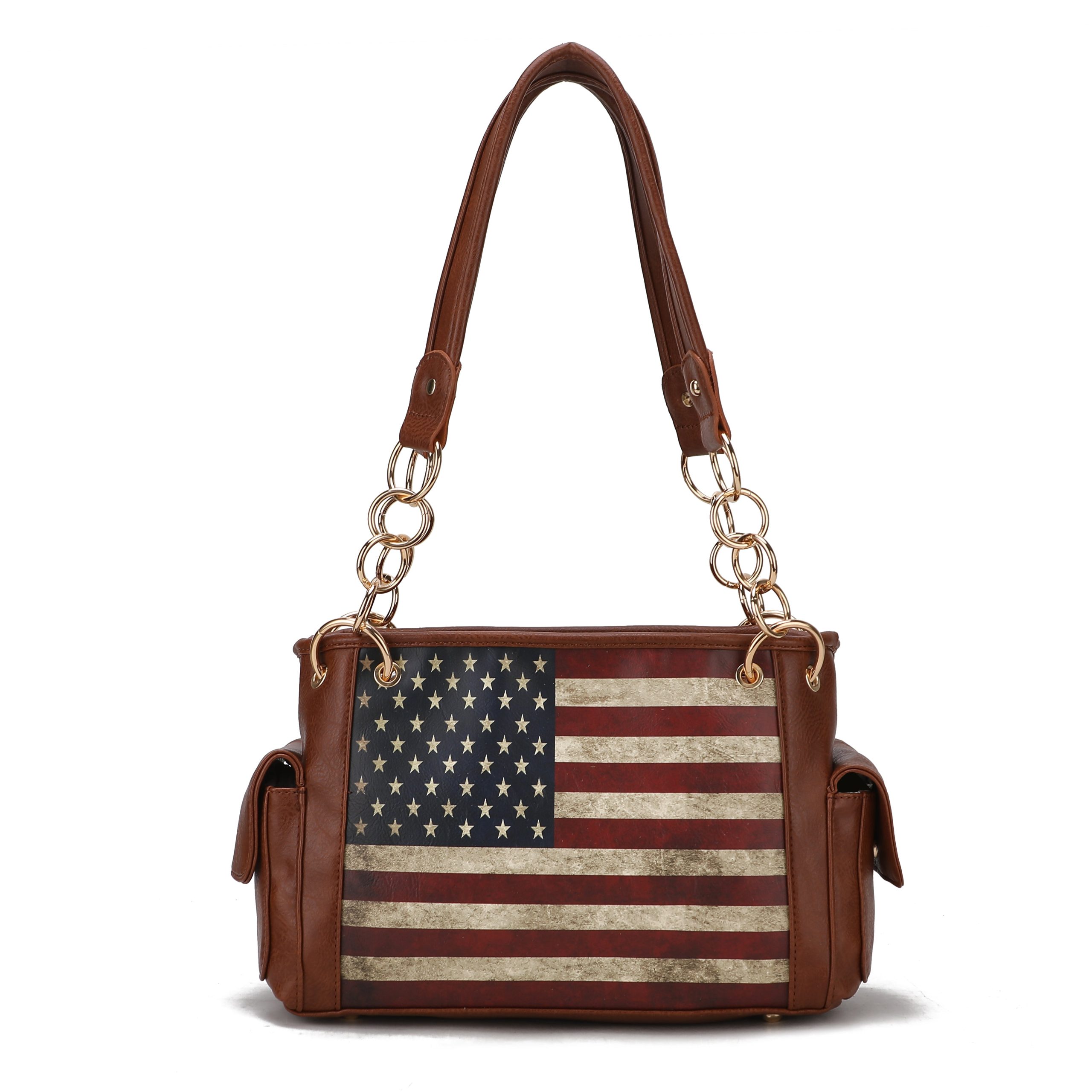 Alaina Printed Flag Shoulder Bag - Image 12
